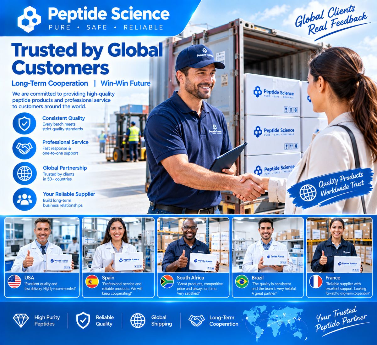 Global clients trust - peptide supplier
